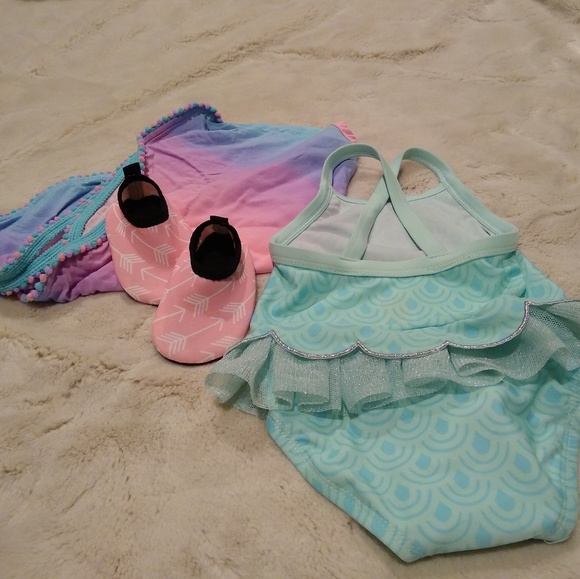 Cat & Jack Mermaid Swimsuit - Picture 2 of 2